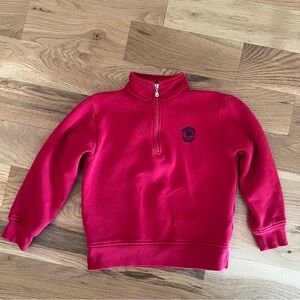 Red Kids Pullover with Half-Zip